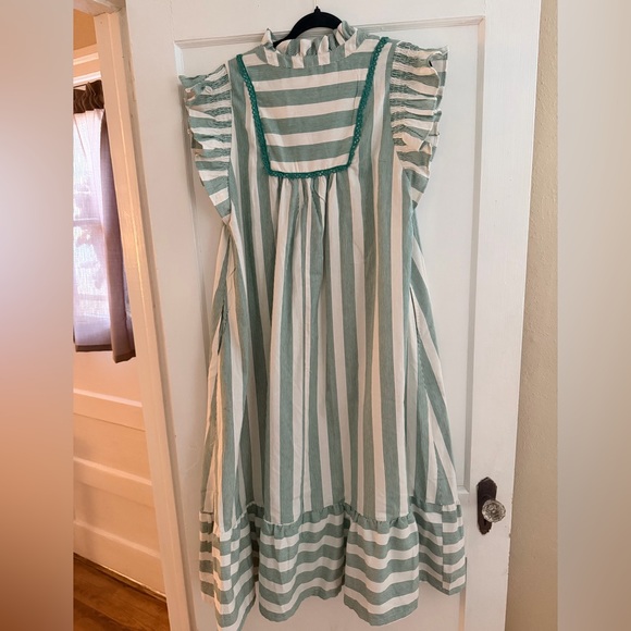Umgee Striped Ruffle Dress 💚 - Picture 3 of 3